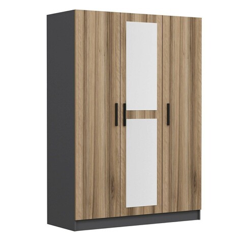 Dulap pentru haine, Minerva, Kale Oak, 135x210x52 cm, PAL, Stejar