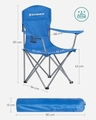Set 2 scaune pliabile pentru camping, Songmics, 76x51.5x95.5 cm, max 150 kg, tesatura Oxford/otel, albastru