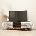 Comoda TV, Hommy Craft, Defne, 145x37x37 cm, PAL, Maro/Crem