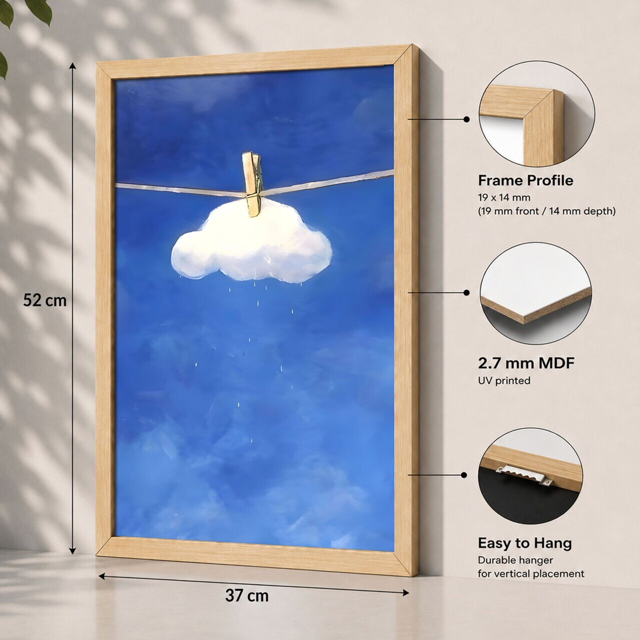 Tablou decorativ, 3752AACT-023, Fundal: 100% MDF (Grosime: 2,7 mm) Vopsire: Imprimare UV, Multicolor — imaginea 2