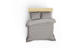 Lenjerie de pat dubla Super King (FR), Light Grey, Patik, Bumbac Ranforce