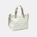 Geanta Puffer, COCCON, Hedgren, 34x14x33 cm, poliester, crem
