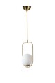 Lustra, Ahu Tekli, Stala, 18 x 70 cm, 1 x E27, 60W, alb/cupru