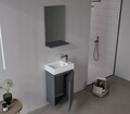 Set Dulap de Baie cu Chiuvetă și Oglindă (2 Piese), Hanah Home, Conza 45, Antracit mat