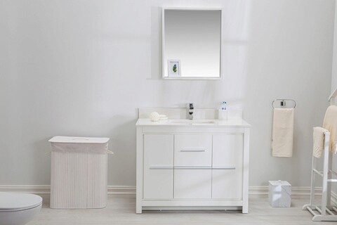 Set mobilier de baie (2 piese), jussara, superior 42, alb