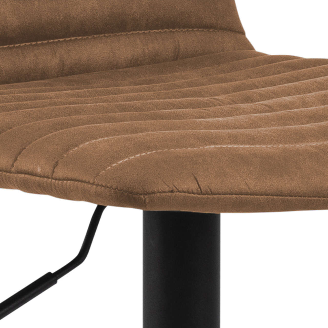 Scaun de bar Kimmy, Actona, 50x46x110.5 cm, rotativ, poliester/otel, camel - view 2