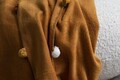 Patura Single, Pom Pom - Mustard, Dolce Bonita Home, 60% bumbac/30% acril/10% poliester