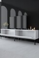 Comoda TV, Bexley, Lord, 180x47x30 cm, PAL, Alb/Negru