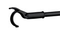 Tija cu carlig pentru haine, Wenko, Herkules, 76 cm, inox/plastic, negru