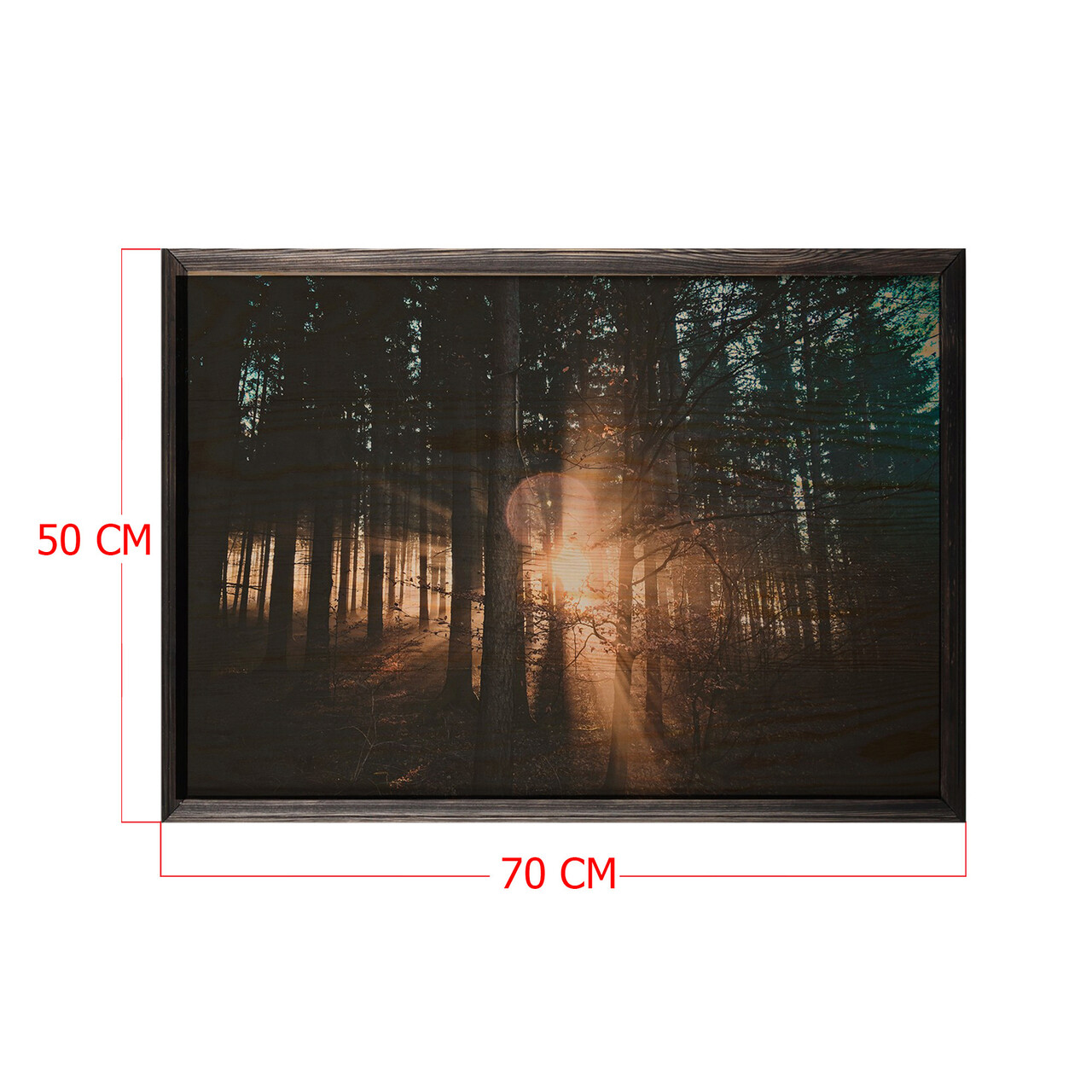 Tablou decorativ, Forest XL, Lemn, Lemn, Multicolor