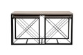 Set masuta de cafea, Kalune Design, Defne, Travertin / Negru