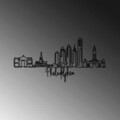 Decoratiune de perete, Philadelphia, Metal, Grosime: 2 mm, Negru