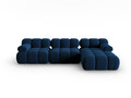 Coltar modular dreapta 4 locuri, Bellis-51, Micadoni Home, 282x155x70 cm, catifea, albastru regal