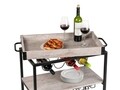Carucior pentru bucatarie, Wenko, Rustico, 80 x 89.5 x 40 cm, metal/mdf, negru/gri