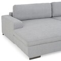 Coltar extensibil cu sezlong stanga, Livorno, L.303 l.183/99 H.85, stofa, gri deschis
