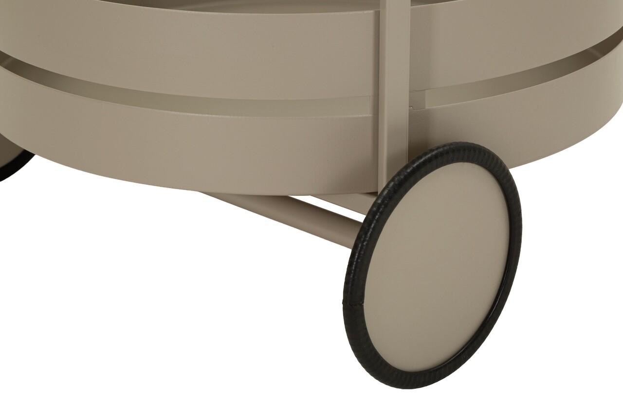 Carucior pentru servire, Mauro Ferretti, Saturn, 40x49.5x61 cm, metal, gri dove - imagine 4