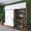 Set dormitor studiu, Rani, BA122, PAL, Nuc/Alb