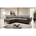 Coltar extensibil stanga 4 locuri ELTAP, LT-18VER, Noble, 255x201x100 cm, lemn/poliester, bej inchis