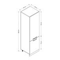 Dulap pentru bucatarie, Hanah Home, Minar, 60x222x58 cm, Alb / Dore