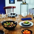 Serviciu de masa 18 piese, Luminarc, Harena, sticla, alb/negru