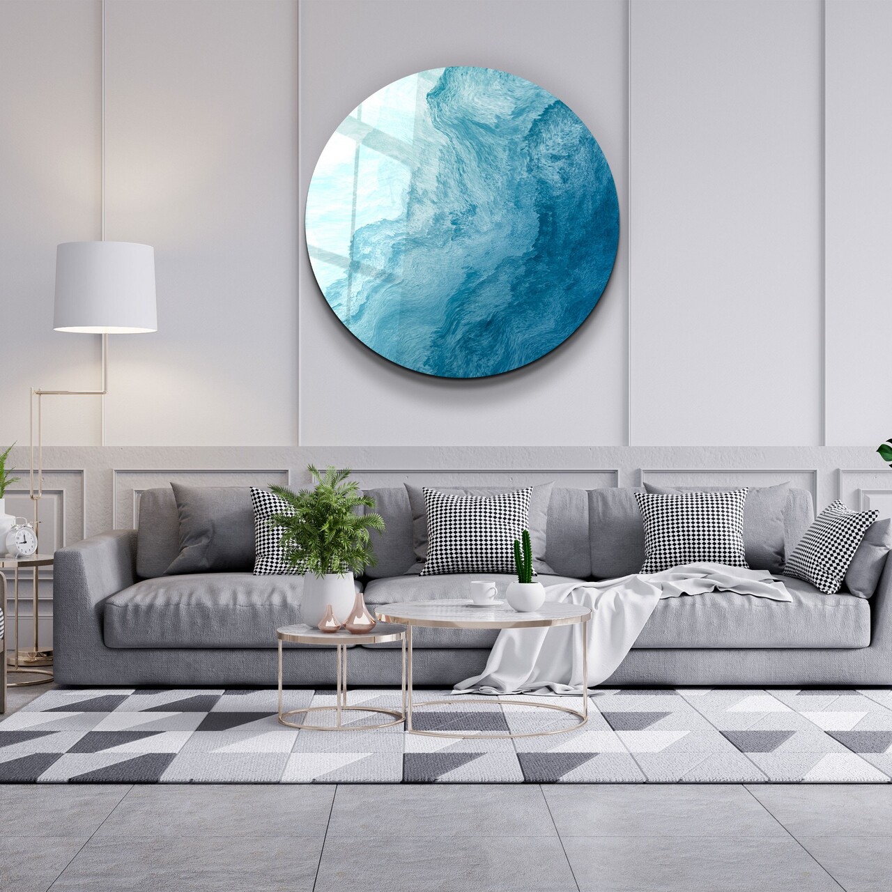 Tablou decorativ, SKR-9042, Dimensiune: 80 x 80, Multicolor - view 2