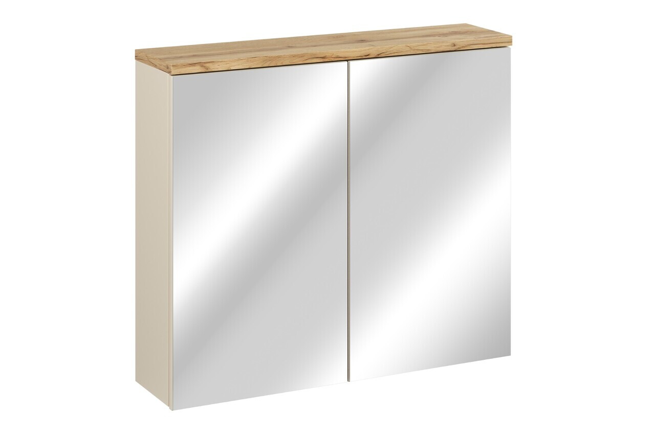 Set mobilier baie Bali Cashmere Sky 80 cm, dulapuri, masca cu lavoar si cabinet cu oglinda, Comad, MDF/PAL, casmir - view 5