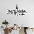 Decoratiune de perete, London, Metal, Grosime: 2 mm, Negru
