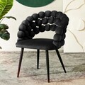 Scaun Bubble, Homla, 61x57.5x81.7 cm, metal/catifea din poliester, negru