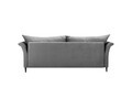 Canapea extensibila, Pivoine, Mazzini Sofas, 3 locuri, cu lada de depozitare, 245x95x98 cm, catifea, gri deschis