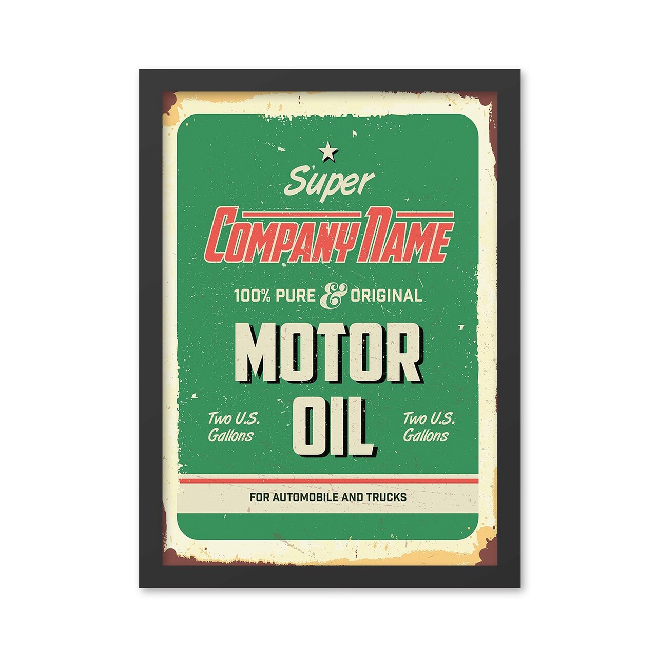 Tablou decorativ Motor Oil (35 x 45) Polistiren Multicolor