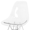 Scaun, Ike, L.51 l.46 H.82, metal/plastic, transparent