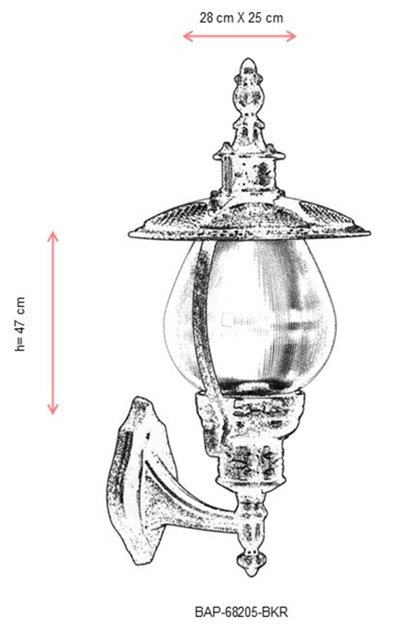 Lampa de exterior, Avonni, 685AVN1342, Plastic ABS, Maro