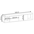 Comoda TV, Hanah Home, Twist, 160x29x29 cm, Maro