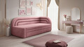 Canapea extensibila brat dreapta 3 locuri, ELTAP, Fabillo, 223x86x80 cm, lemn/poliester, roz