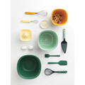 Set 4 recipiente depozitare, Brabantia, Tasty+, 2х700 ml, 2x1.6 L, plastic, gri deschis