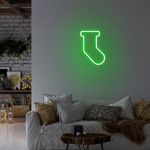 Lampa de perete Socks, Neon Graph, 18x24x2 cm, verde mezoni.ro