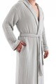 Halat de baie unisex, DC Home, Muslin, Bumbac , Gri