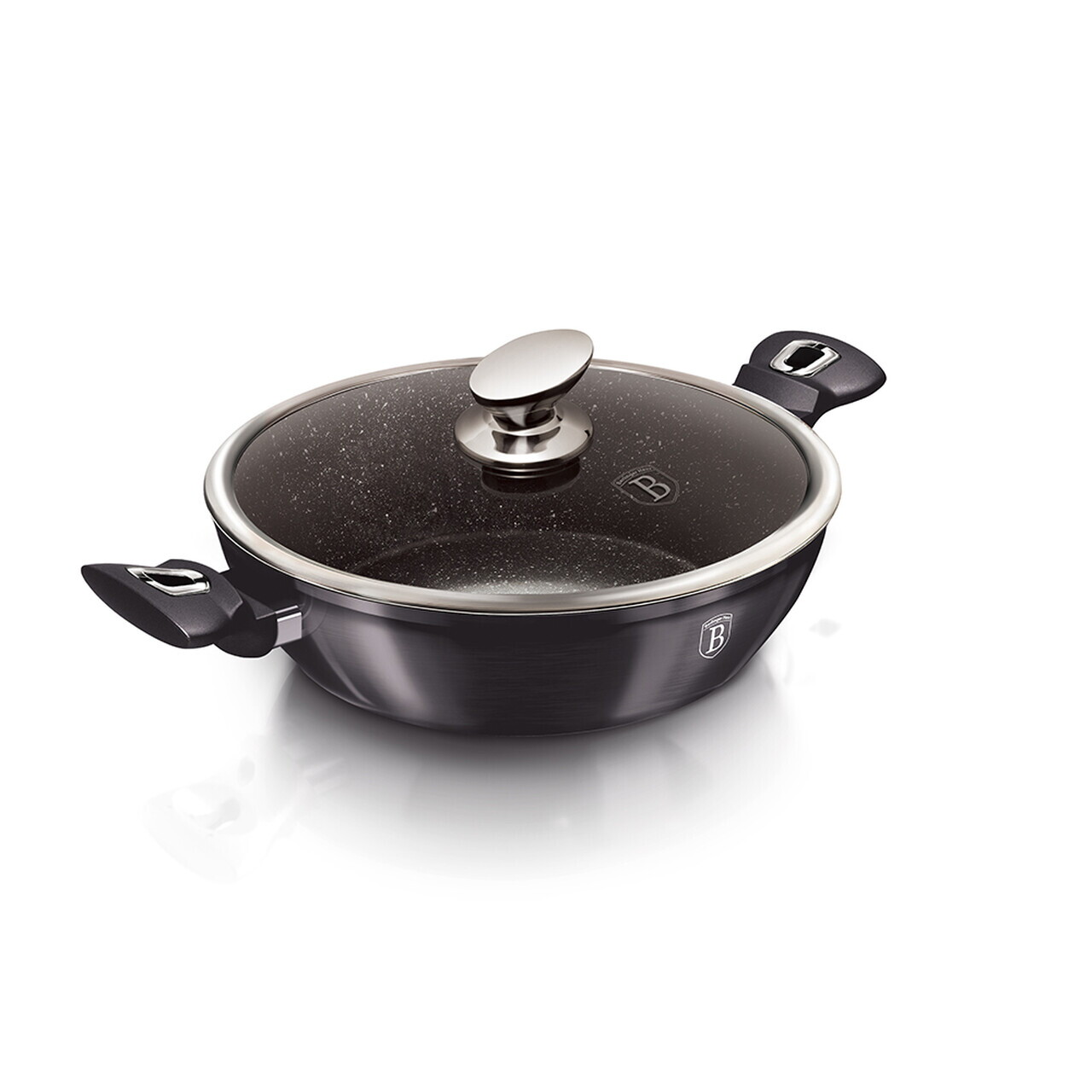 Oala cu capac Berlinger Haus, Carbon Pro, 28 cm, 3.8 L, aluminiu forjat, gri inchis - view 4