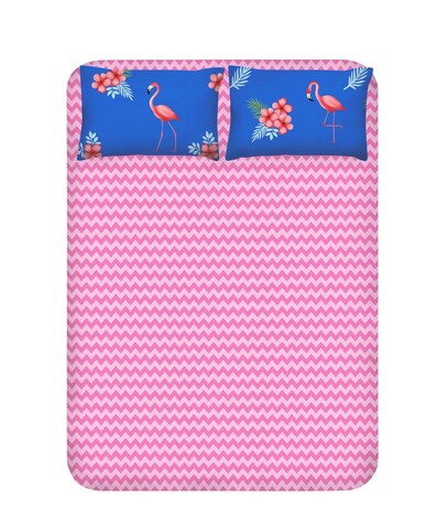 Set de pat dublu 3 piese, flemenco - parliement, enlora home, bumbac ranforce