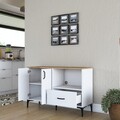 Dulap multifunctional, Rani, JE161, Alb/Maro