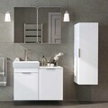 Set Dulap de Baie cu Chiuvetă și Oglindă (3 Piese), Hanah Home, Dubai, PAL, Alb