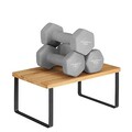 Set 2 suporturi pentru condimente Songmics Spice, 29.7 x 19.5 x 15.5 cm, bambus/otel, natural/negru