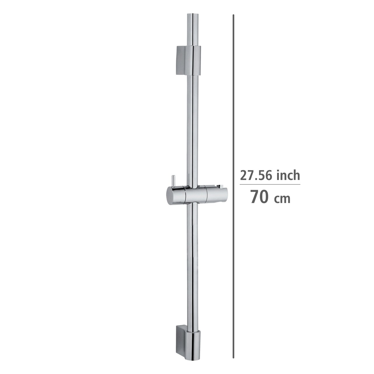 Bara cu suport pentru dus, Wenko, Classic, 70 cm, inox, gri - 1 | YEO