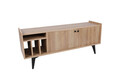 Comoda TV, Mod Design, Astana, 150x40x62 cm, Stejar / Negru
