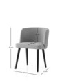 Set scaune 2 piese, Nmobb, Soft, Negru / Gri deschis