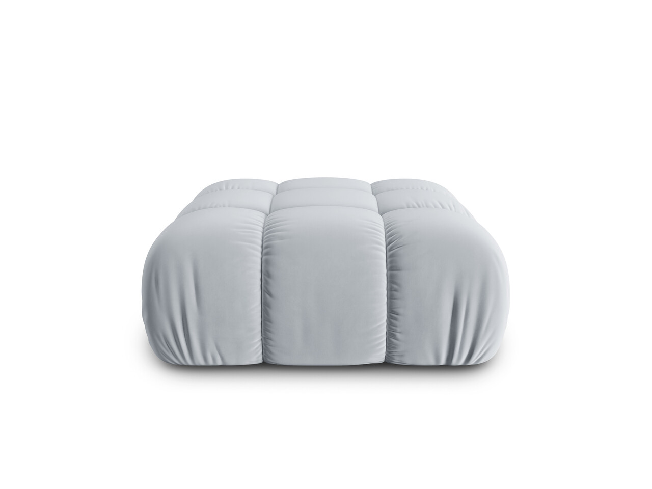 Taburet, Bellis-51, Micadoni Home, 94x94x43 cm, catifea, albastru deschis