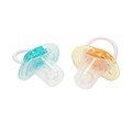 Set 2 suzete pentru 6-18 luni, U-grow, 7x7 cm, silicon, albastru/galben