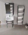 Dulap de baie cu oglindă, Hanah Home, Purus 55, Antracit mat