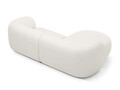 Coltar stanga 2 locuri, Kate, Micadoni, 255x176x76 cm, tesatura boucle, alb