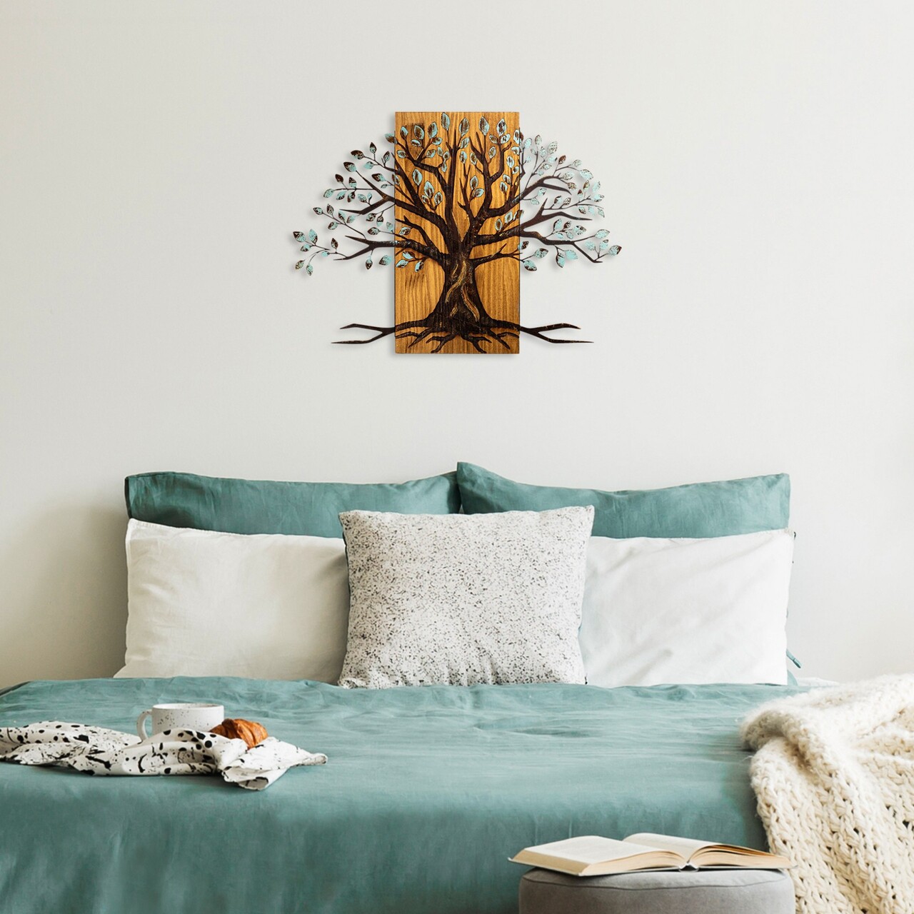Decoratiune de perete, Willow, Dimensiune: 58 x 80 cm, Nuc / Maro - view 2